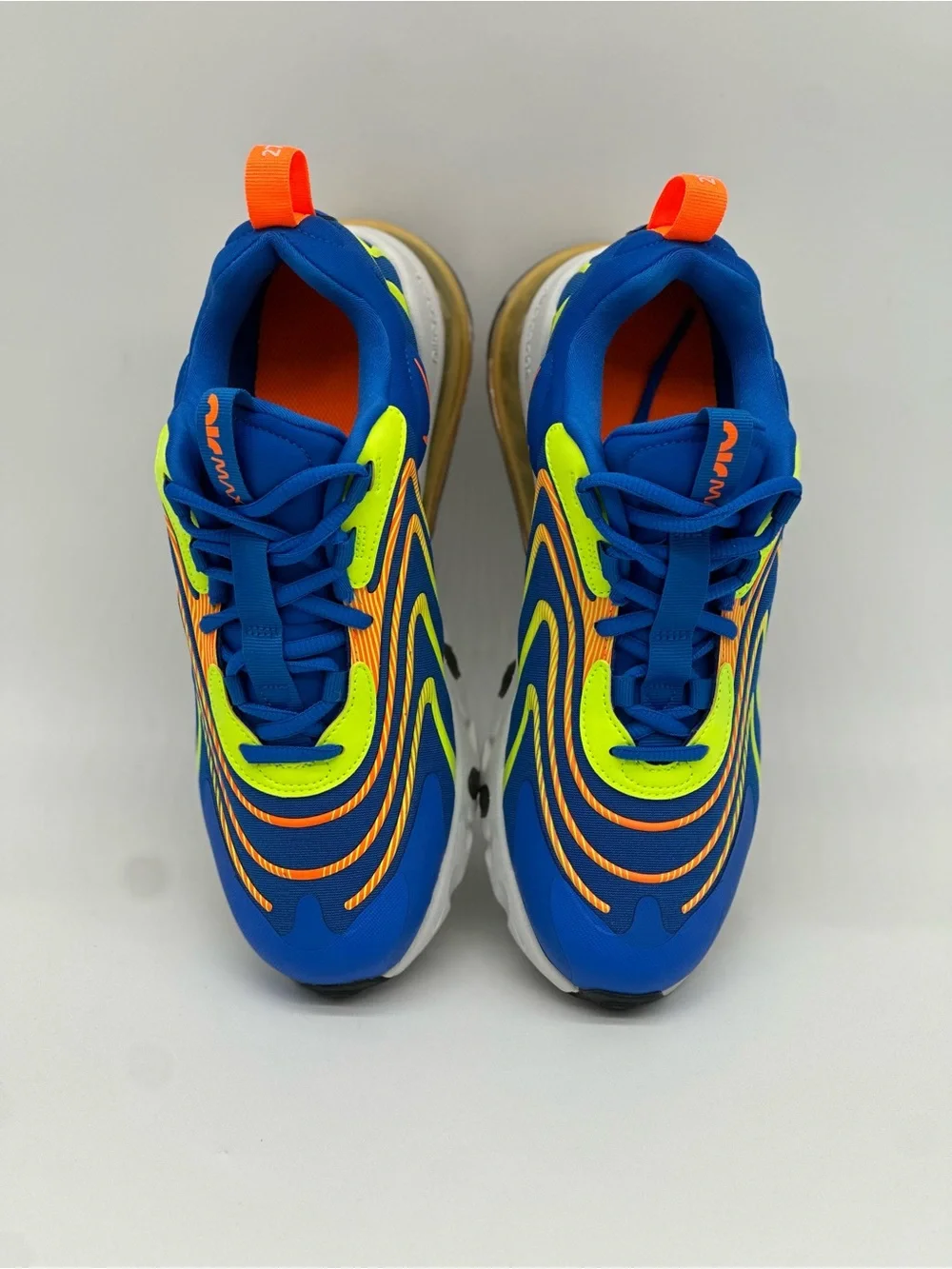 Nike Kids Blue Neon Green Orange Air Max Style Sneakers